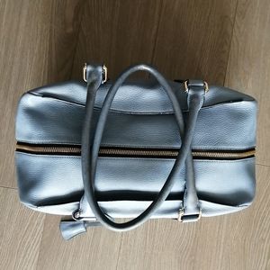 Smythson of Bond St Light Blue Large Leather Bag